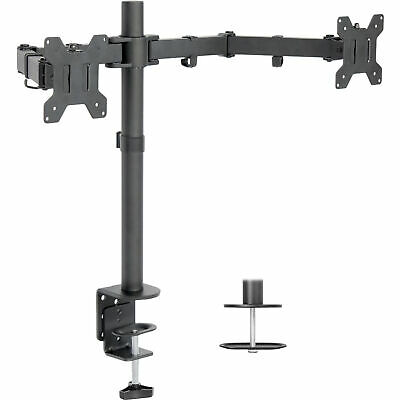 Vivo Dual Monitor Desk Mount Stand Heavy Duty Fully Adjustable Screens Up To 27"