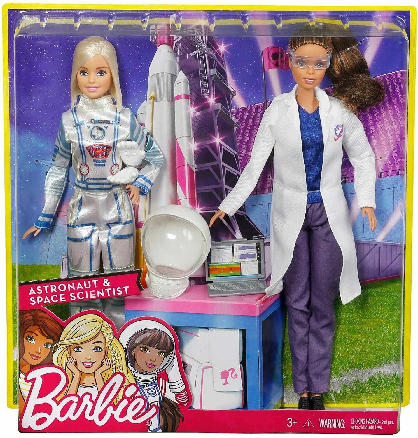 Barbie Astronaut And Space Scientist Set Of 2 Dolls - Brand New & Nrfb Fcp65!!