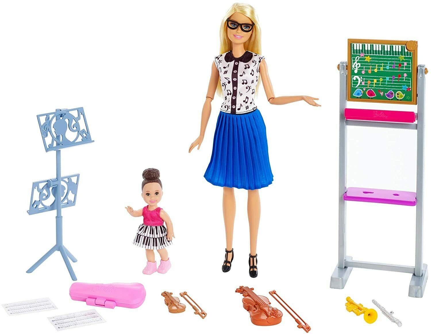 Barbie Music Teacher Doll, Blonde,career-themed Toy For 3 To 7 Year Old Kids​​​