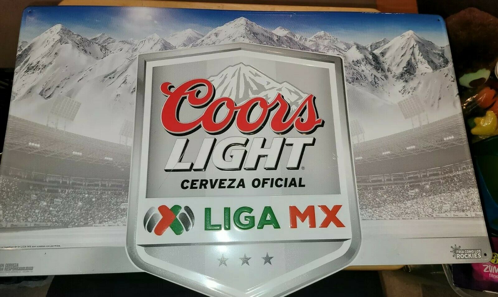 Coors Light Soccer Liga Mx Chivas Beer Metal Tin Tacker Bar Sign Cerveza 24"x16"